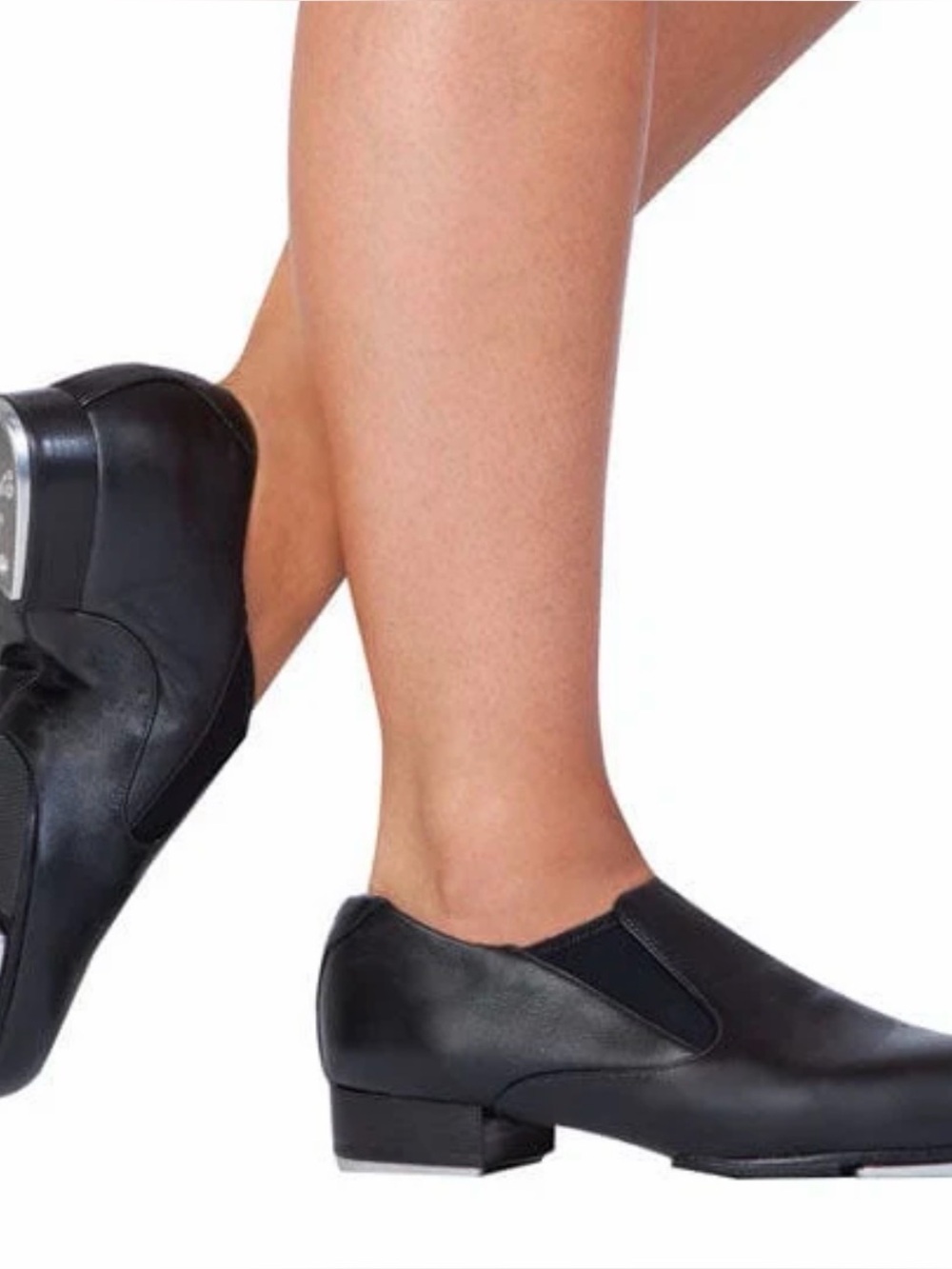 Capezio  Black Slip-On Riff Tap Dance Shoes